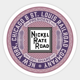 New York, Chicago and St Louis Railroad - Nickel Plate Road (18XX Style) Sticker